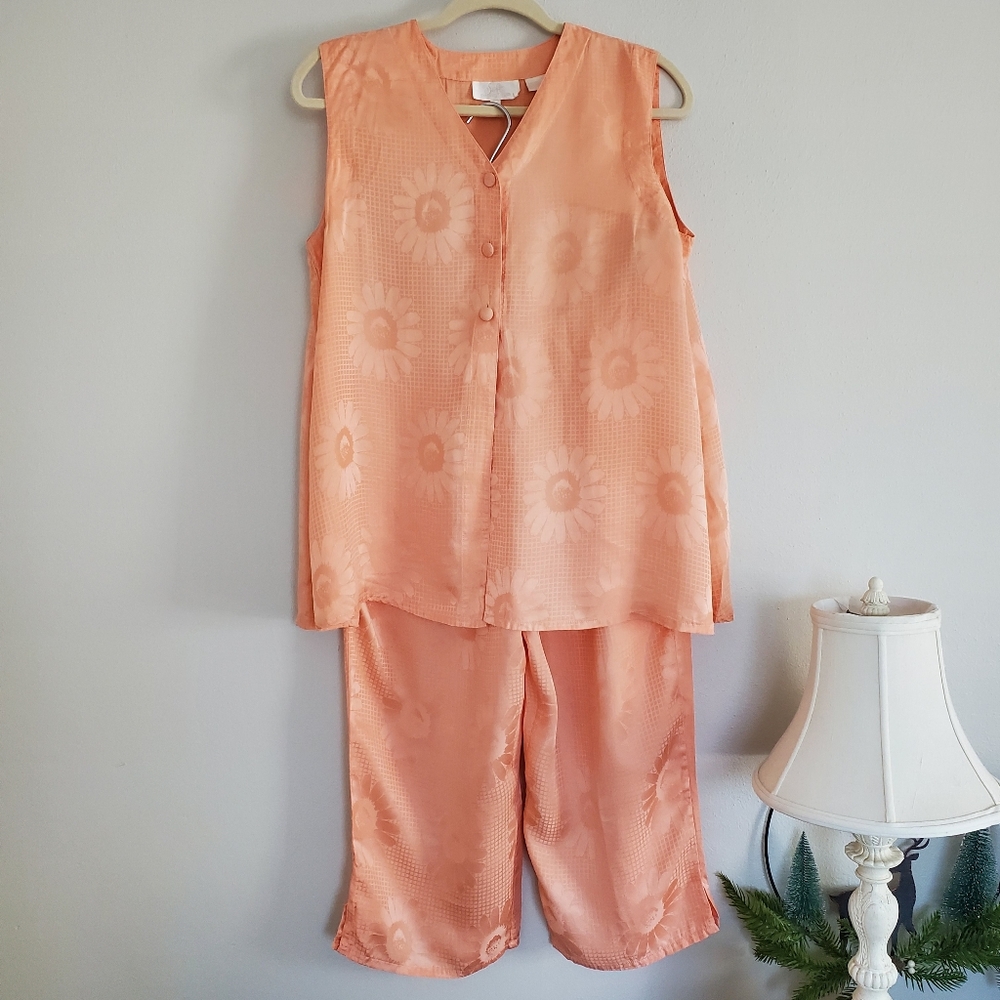 100% SILK PAJAMA SET SZ PM NWOT SOFT SURROUNDINGS